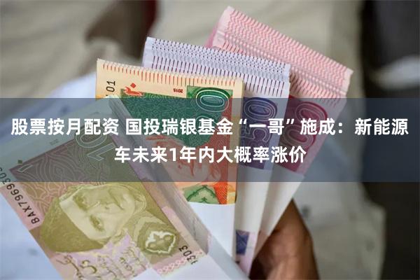 股票按月配资 国投瑞银基金“一哥”施成：新能源车未来1年内大概率涨价