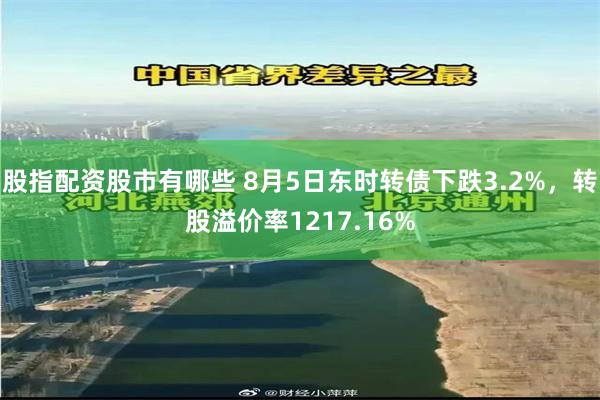 股指配资股市有哪些 8月5日东时转债下跌3.2%，转股溢价率1217.16%