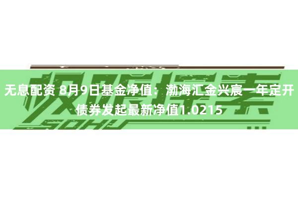 无息配资 8月9日基金净值：渤海汇金兴宸一年定开债券发起最新净值1.0215