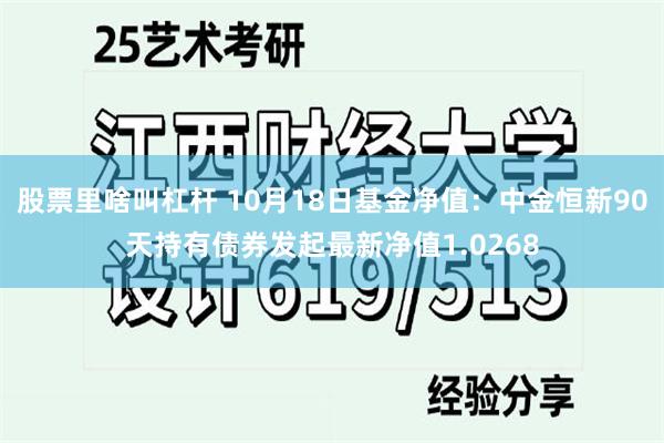 股票里啥叫杠杆 10月18日基金净值：中金恒新90天持有债券发起最新净值1.0268